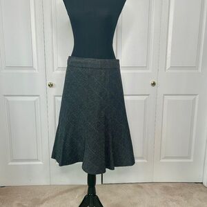 H&M Grey Wool A-Line Skirt Size 8